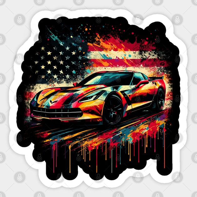 Corvette Sticker by Mi Bonita Designs